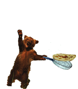 Gif animé Chandeleur crêpes ours